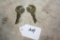 (2) Antique Brass Car Keys