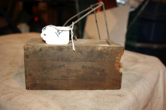 Rare California No. 44 Pocket Gopher Trap