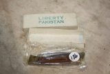 Liberty Pakistan Vintage Folding Knife in box