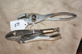 Vintage 5WR Vise grips and Ceeter Crescent USA Pliers