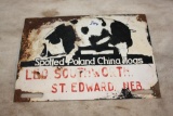 Rare Spotted Poland China Hogs License Plate Topper