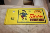 Vintage Ritchie Fountains Heavy Sign