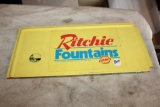 Vintage Ritchie Fountains Heavy Sign