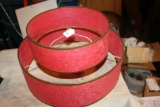 Rare Red/Pink Fiberglass Lamp Shade