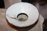 Antique Cast Iron and Porcelain Spittoon