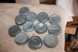 12 Atlas and Ball Zinc Jar Lids and Liners