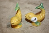 Rare Rosemeade Fish Salt and Pepper Shakers