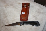 Vintage Hunting Folding Knife/Sheath