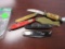 Olsen (Germany) wood handled knife plus 5 folding knives