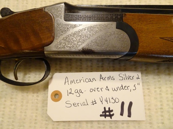 American Arms Silver 2 12 ga O/U 3", Single Trigger