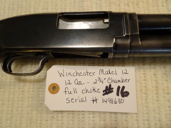Winchester Model 12 12 ga 2 3/4", Pump,  Full Choke