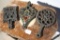 3 Antique Cast Iron Trivets, 1 Wilton