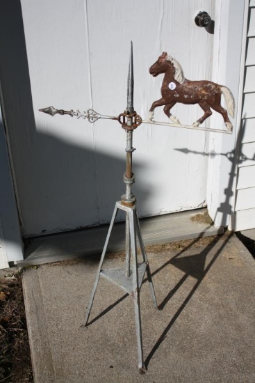 Antique Long Tailed Weathervane Horse