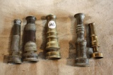 (5) Vintage Brass Water Nozzles