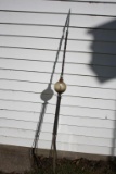 Antique Lightning Rod w/Glass Ball, Stand, Point