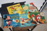 (5) Vintage Records in Sleeves, Mickey Mouse