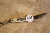Vintage USA Folding Adver. Knife w/pearl scales