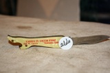 Rare Lipic Folding Knife adv. Carson Liquor Store