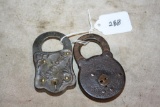 2 Antique Locks- Invincible L-204L & Eagle Six Lever