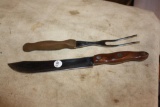 Vintage Cutco Lg. Butcher Knife & Fork Set