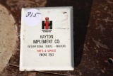 Vintage IH Metal Note Holder