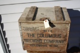 Early Columbus Brewery Wood Box, Qts.