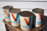4 Valvoline Quart Oil Cans