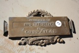 Rare Brass Good Year Tire Sign