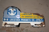 Rare M&M Livestock Products Co. License Plate Topper