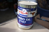 Rare Tin Quart Exxon Turbo Oil Can, 2197