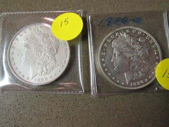 1886, 1886 O MORGAN DOLLARS