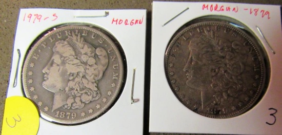 1879 AND 1879S MORGAN DOLLARS