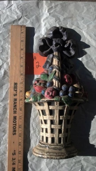 Large Fruit Basket Doorstop