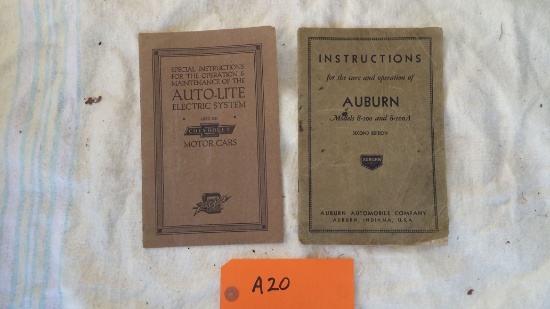 Chevrolet Car Book & Auburn Car Booklet