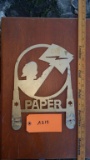 Tin Newspaper Rack Sign