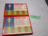 2 Unused Candy Punch Boards, 8.5