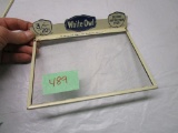 Glass & Metal Cigar Box Lid Cover Store Display-White Owl 3 for 20 Cents