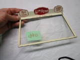 Old Glass & Metal Cigar Box Lid Cover for Display Use