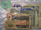 15 Pieces of pre-WWII Foreign Paper Money