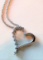 Sterling Silver Contemporary Heart Necklace w/Stones