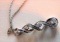 Sterling Silver 3 Stone Appearance Drop Necklace