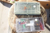 2 Boxes of Fishing Lures, Flies, Poppers, etc.
