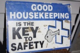 Vintage Metal Sign-Key to Safety