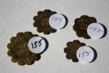 (4) Antique Brass Tokens-Wedemeyer Gen'l Mdse