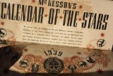 McKesson's 1939 Calendar of the Stars