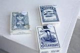 (3) Vintage Steamboat, etc. Playing Card Decks