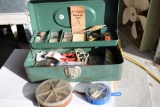 Box of Old Fishing Lures, Weighs, Hooks, etc.