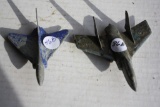(2) Die Cast Navy Toy Jets, F-7 Cutlass, F-40 Sky Ray