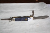 Antique Camillus 3 Blade Folding Knife, Cub Scouts BSA