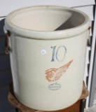 Red Wing 10 Gallon Crock, lg. wing, handles